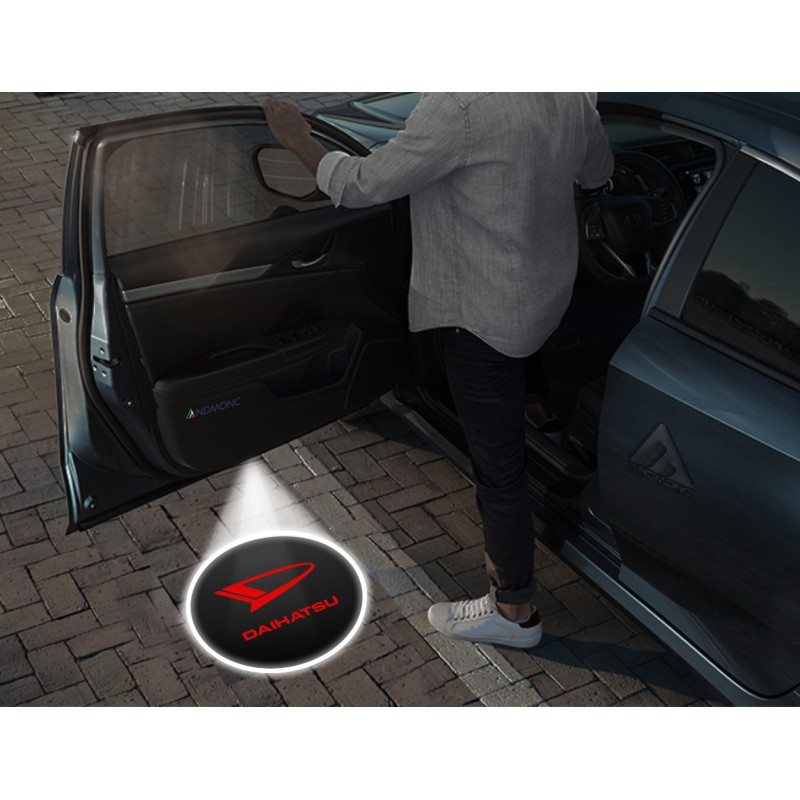 Daihatsu Carbon-Style Wireless Car Door Logo Projector Lights