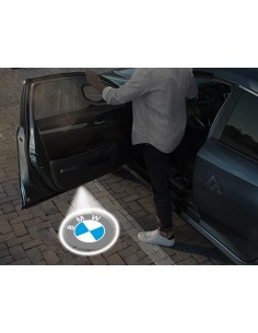 BMW 2020 Logo Carbon-Style Wireless Car Door Projector Lights