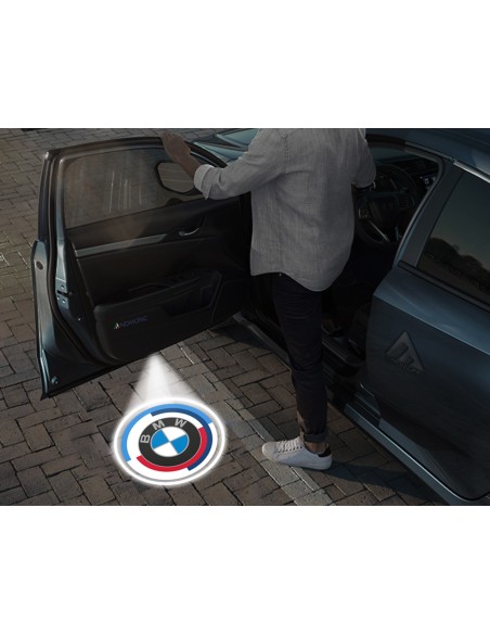 BMW 50th Anniversary Carbon-Style Wireless Car Door Logo Projector Lights