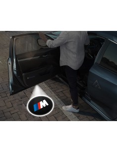 BMW M/// Carbon-Style Wireless Car Door Logo Projector Lights