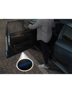 Iveco Carbon-Style Wireless Car Door Logo Projector Lights