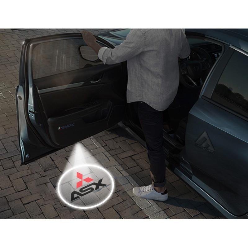 Mitsubishi ASX Carbon-Style Wireless Car Door Logo Projector Lights