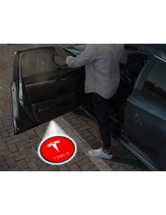 Tesla Wireless Car Door Logo Projector Lights