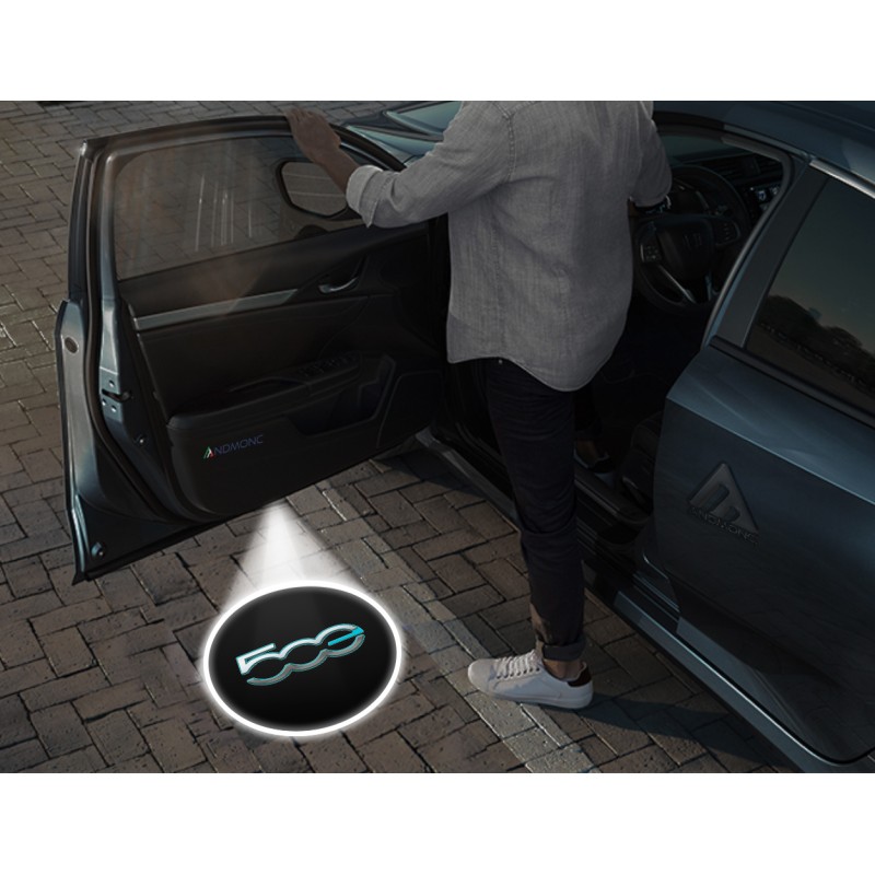 Fiat 500e Wireless Car Door Logo Projector Lights