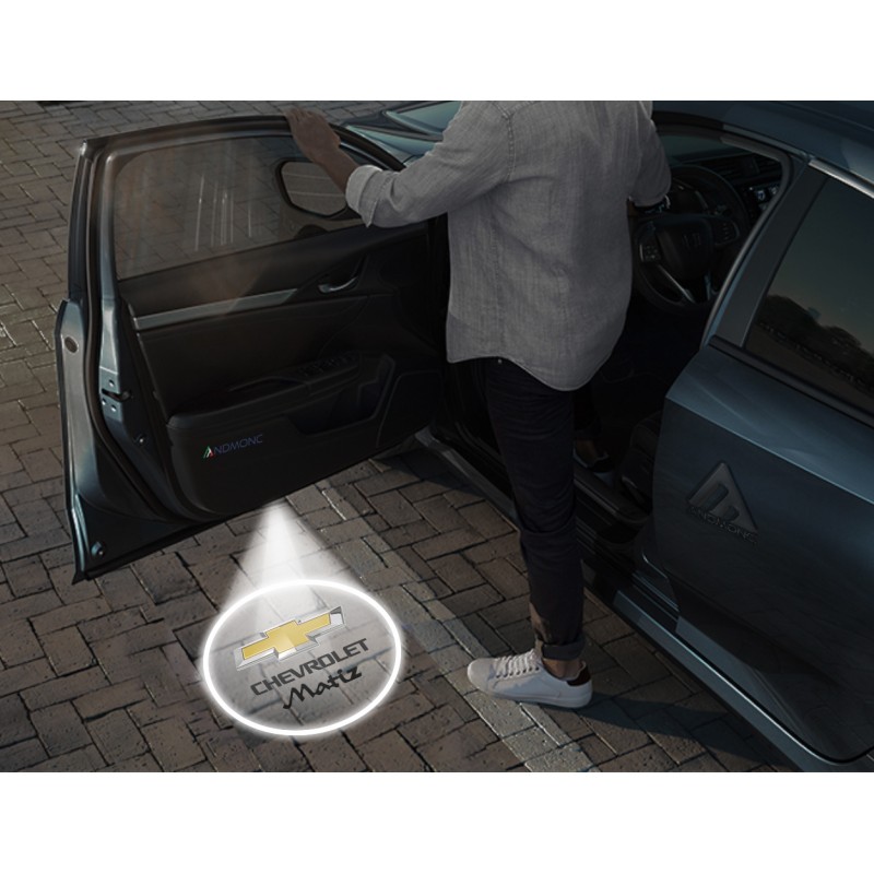 Chevrolet Matiz Carbon-Style Wireless Car Door Logo Projector Lights