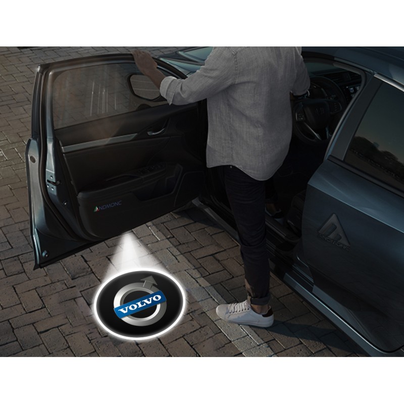 Volvo Carbon-Style Wireless Car Door Logo Projector Lights