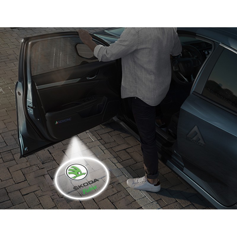 Škoda Fabia Wireless Car Door Logo Projector Lights