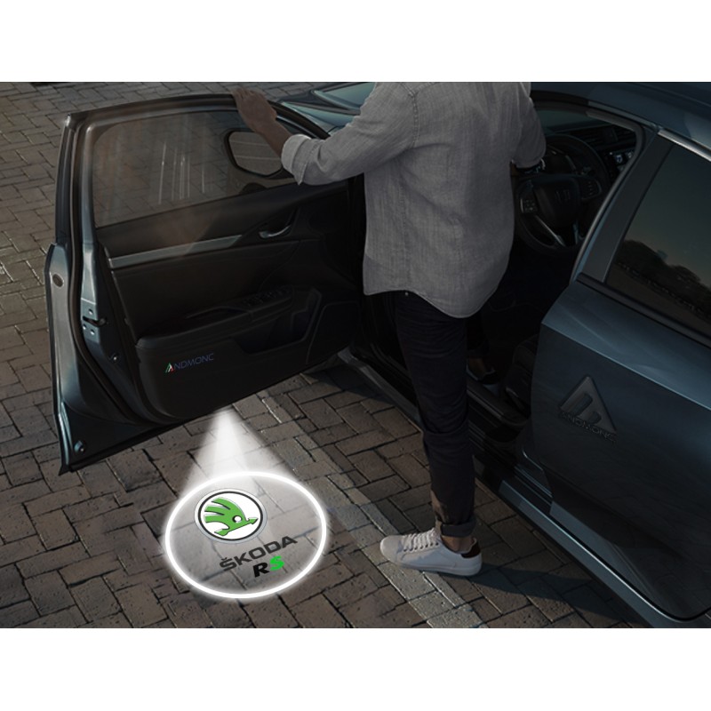 Škoda Rs Wireless Car Door Logo Projector Lights