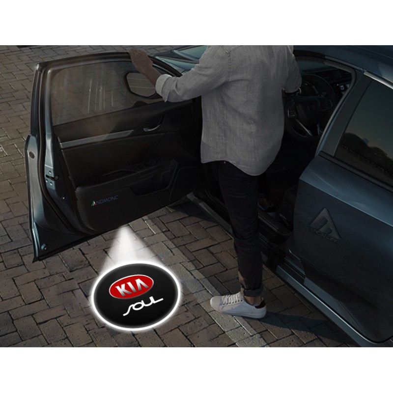 Kia Soul Carbon-Style Wireless Car Door Logo Projector Lights