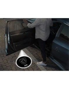 Peugeot 408 Carbon-Style Wireless Car Door Logo Projector Lights