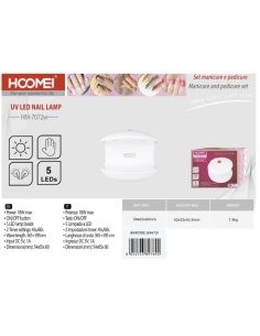 HM-7072W Mini Nail Lamp – 18 W 2