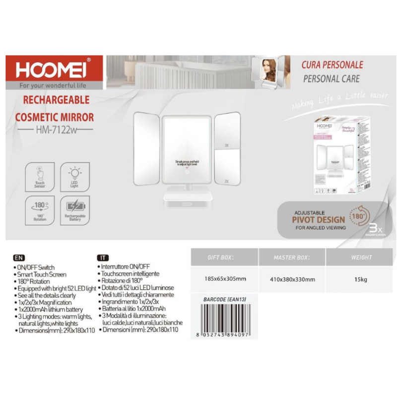 HM-7122W Make-up Mirror