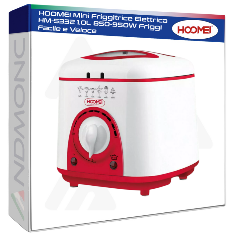 Hoomei HM-5332 Mini Deep Fryer – 850-950 W, 1.0 L
