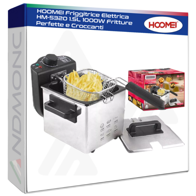 Hoomei HM-5320 Deep Fryer – 1000 W, 1.5 L
