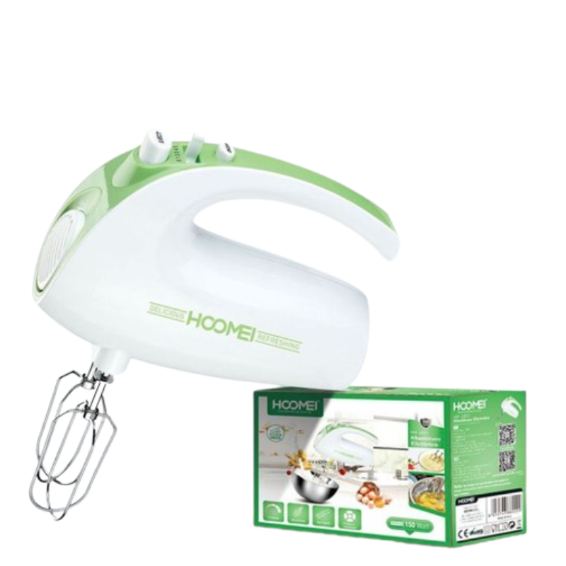 Hoomei HM-6855 Hand Mixer – 150 W, 5 Speeds