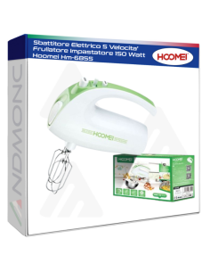 Hoomei HM-6855 Hand Mixer – 150 W, 5 Speeds
