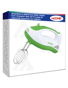 Hoomei HM-6830 Hand Mixer – 250 W, 5 Speeds, Green