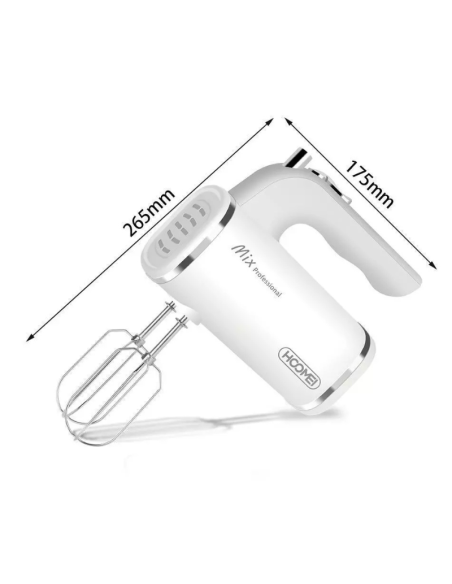 Hoomei HM-6848 Hand Mixer – 250 W, 5 Speeds