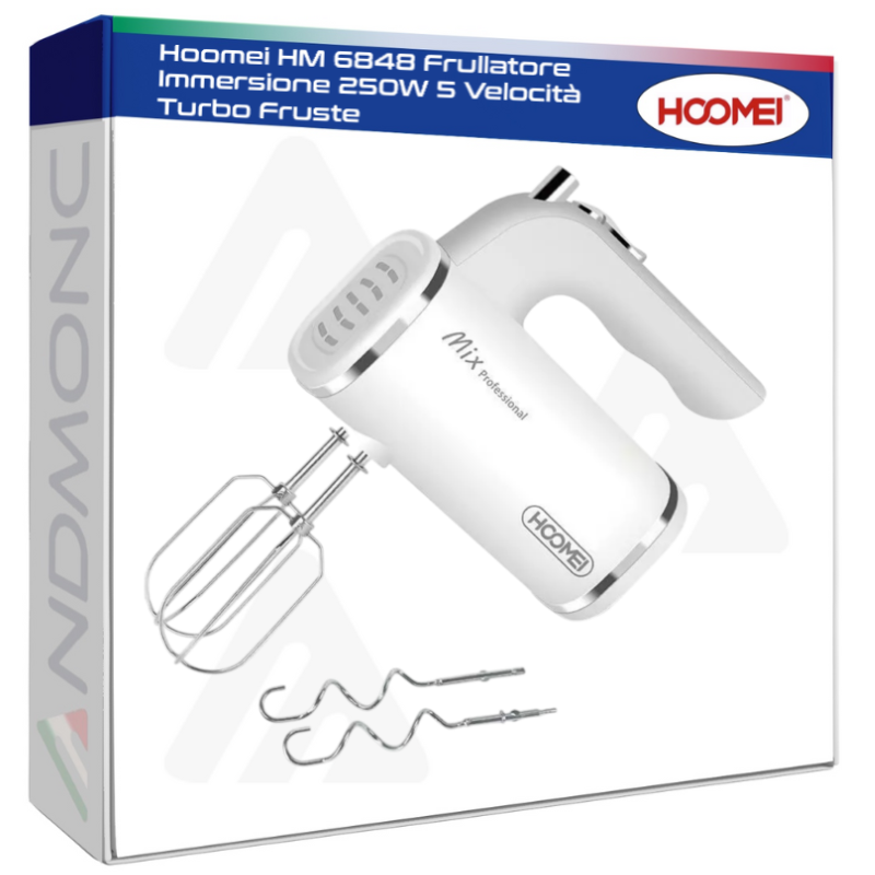 Hoomei HM-6848 Hand Mixer – 250 W, 5 Speeds