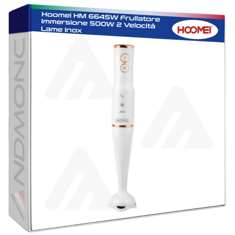 Hoomei HM-6645W Hand Blender – 500 W, 2 Speeds