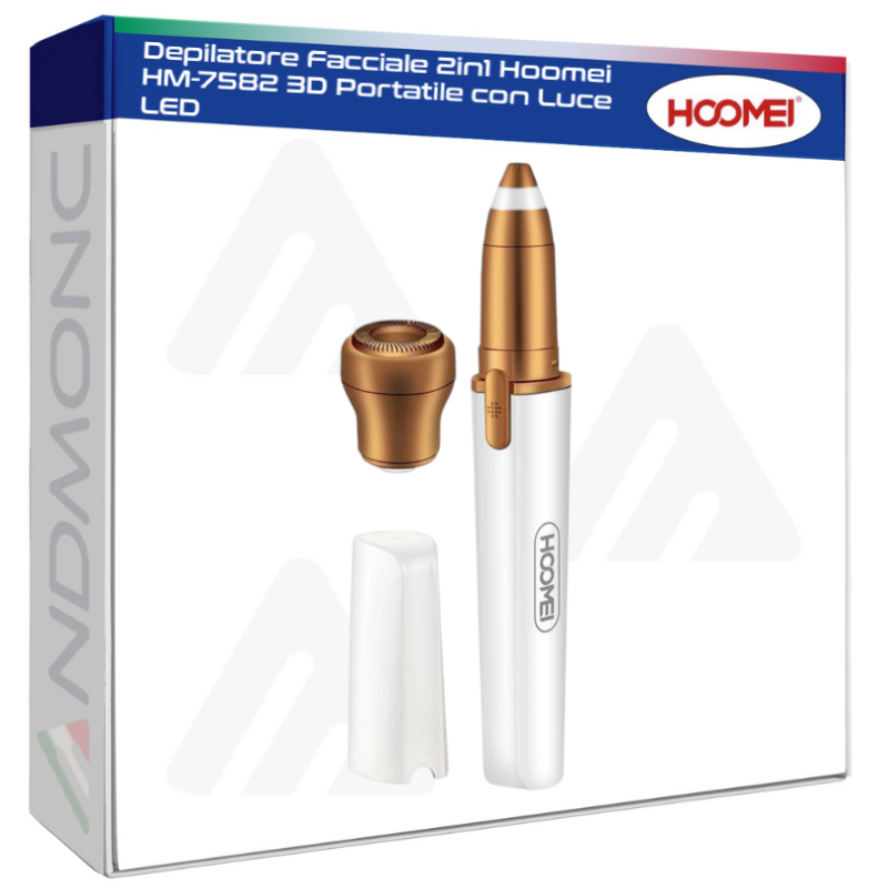 Hoomei HM-7582 2-in-1 Facial Hair Remover