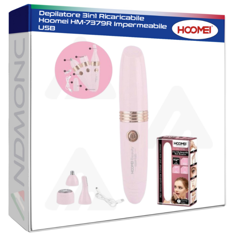 Hoomei HM-7379R 3-in-1 Rechargeable Epilator