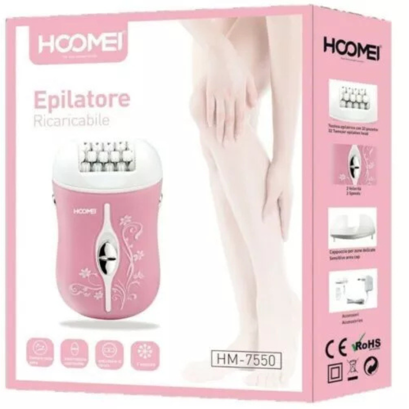 Hoomei HM-7550 Rechargeable Epilator – 2 Speeds
