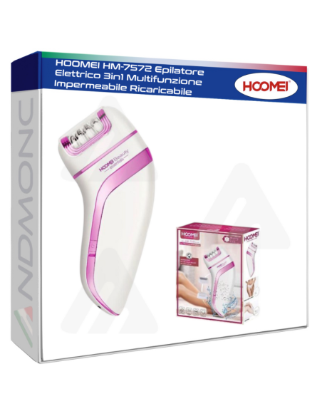 Hoomei HM-7572 3-in-1 Rechargeable Epilator
