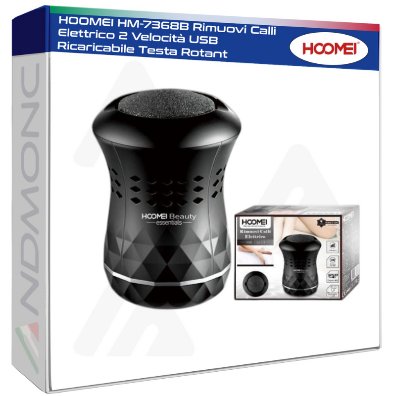 Hoomei HM-7368B Rechargeable Electric Callus Remover – 2 Speeds