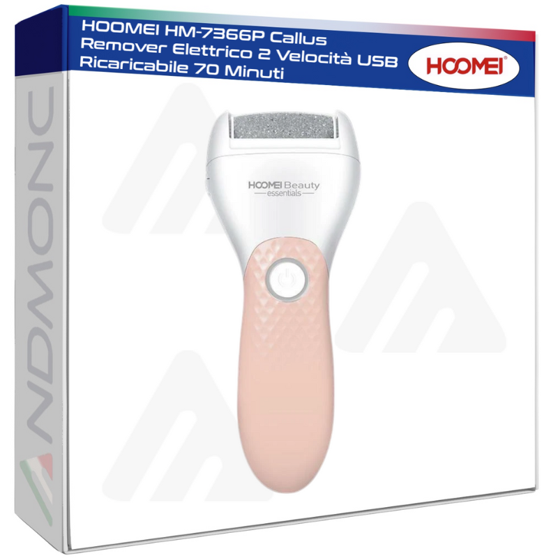 Hoomei HM-7366P Rechargeable Electric Callus Remover – 2 Speeds
