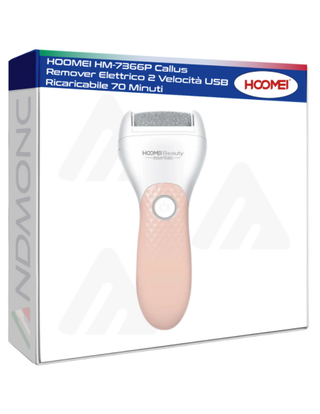 Hoomei HM-7366P Rechargeable Electric Callus Remover – 2 Speeds