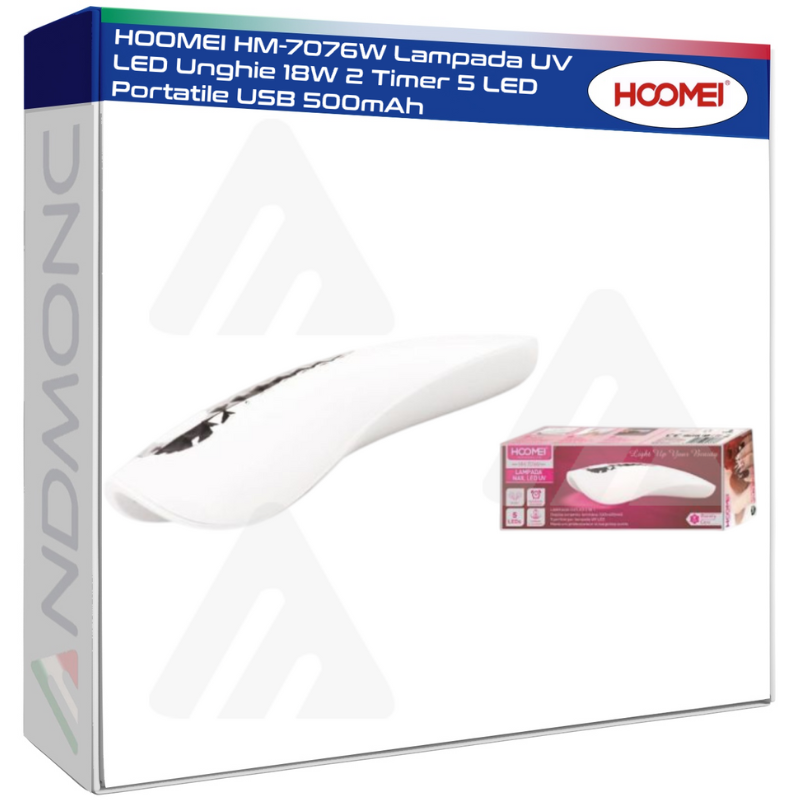 Hoomei HM-7076W Nail Lamp – 18 W, 500 mAh