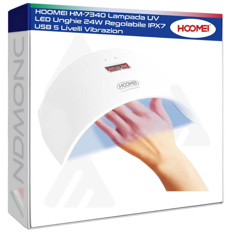 Hoomei HM-7340 Nail Lamp – 24 W, IPX7