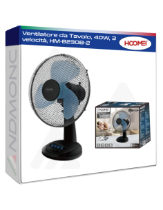 HM-8230B-2 Desk Fan – 40 W, 3 Speeds