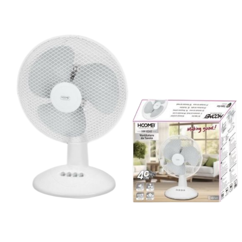 HM-8240W-2 Desk Fan – 45 W, 3 Speeds