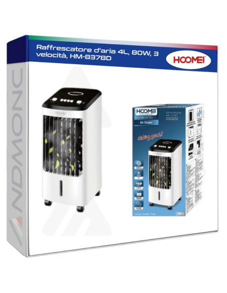 Hoomei HM-8378D Air Cooler – 80 W, 4 L, 3 Speeds