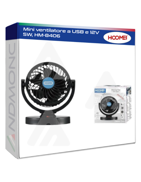 Hoomei HM-8406 Mini Fan – 5 W, 12 V