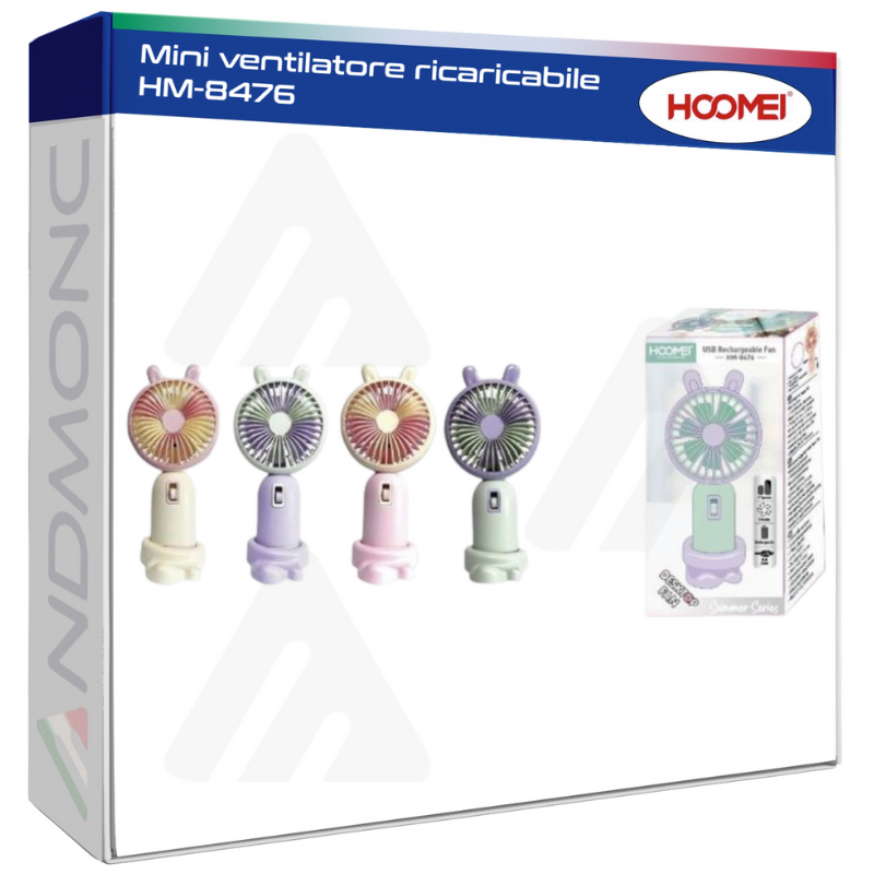 Hoomei HM-8476 Rechargeable Mini Fan