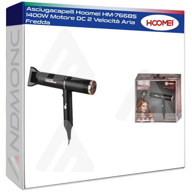 Hoomei HM-7668S Hair Dryer – 1400 W, 2 Speeds
