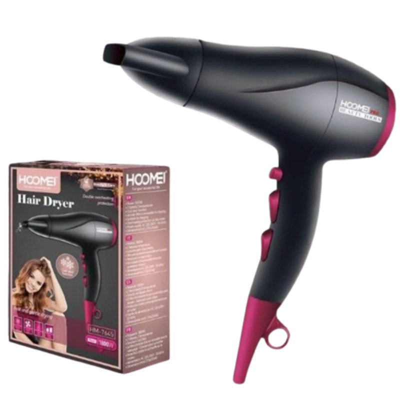 Hoomei HM-7645 Hair Dryer – 1800 W, 2 Speeds