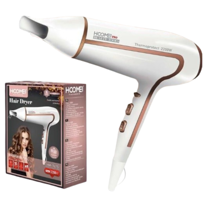 Hoomei HM-7675 Hair Dryer – 2200 W, 2 Speeds