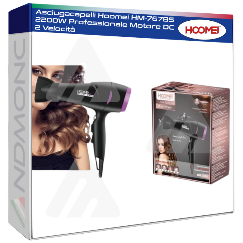 Hoomei HM-7678S Hair Dryer – 2200 W, 2 Speeds