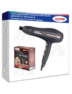 Hoomei HM-7670 Hair Dryer – 2200 W, 2 Speeds