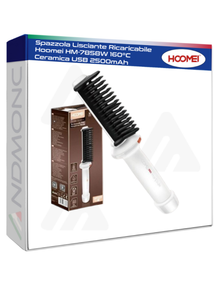Hoomei HM-7858W Rechargeable Hair Straightening Brush – 2500 mAh