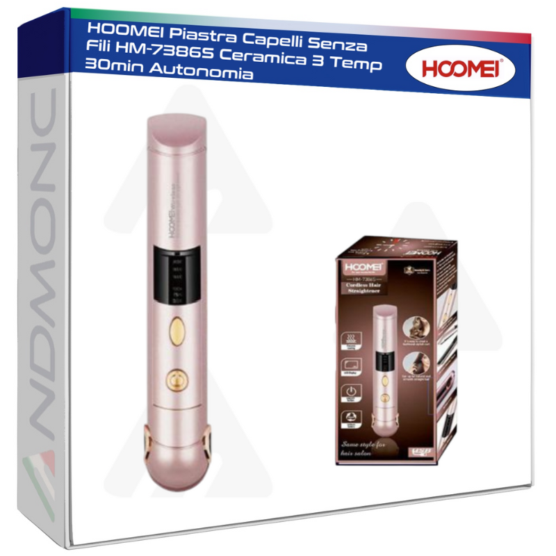 Hoomei HM-7386S Ceramic Cordless Hair Straightener