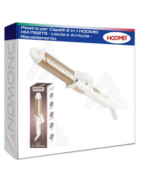 Hoomei HM-7168TS 2-in-1 Hair Straightener