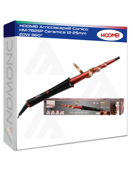 Hoomei HM-7825P Ceramic Hair Curler – 20 W, 25 mm