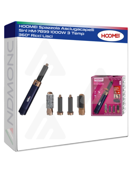 Hoomei HM-7899 5-in-1 Hair Straightening Brush – 1000 W