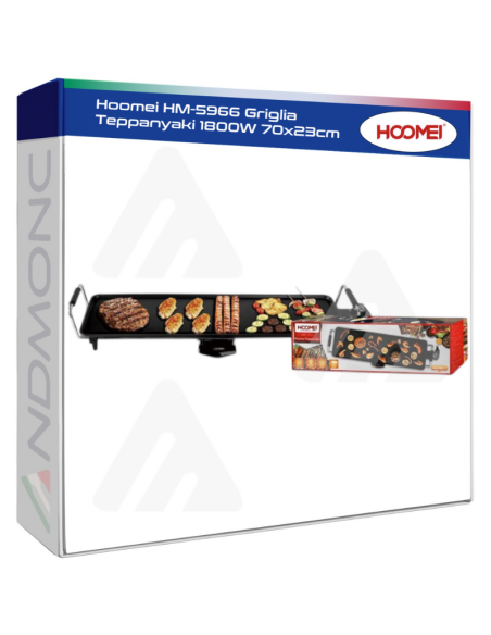 Hoomei HM-5966 Electric Griddle – 1800 W, 70x23 cm