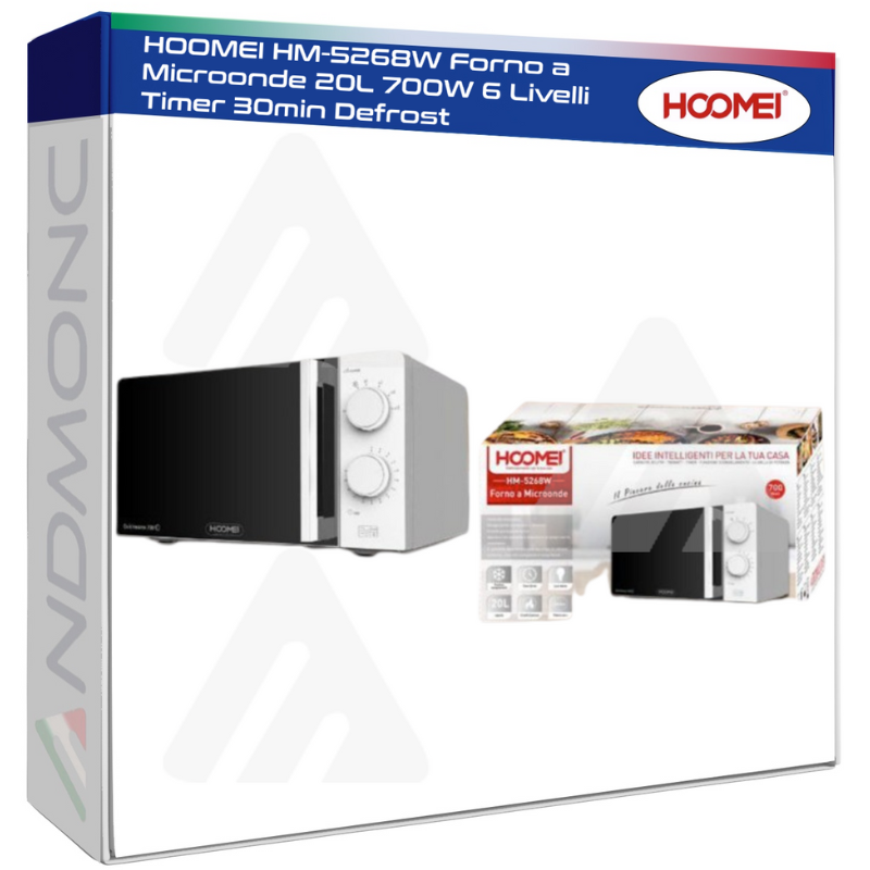 Hoomei HM-5268W Microwave Oven – 700 W, 20 L